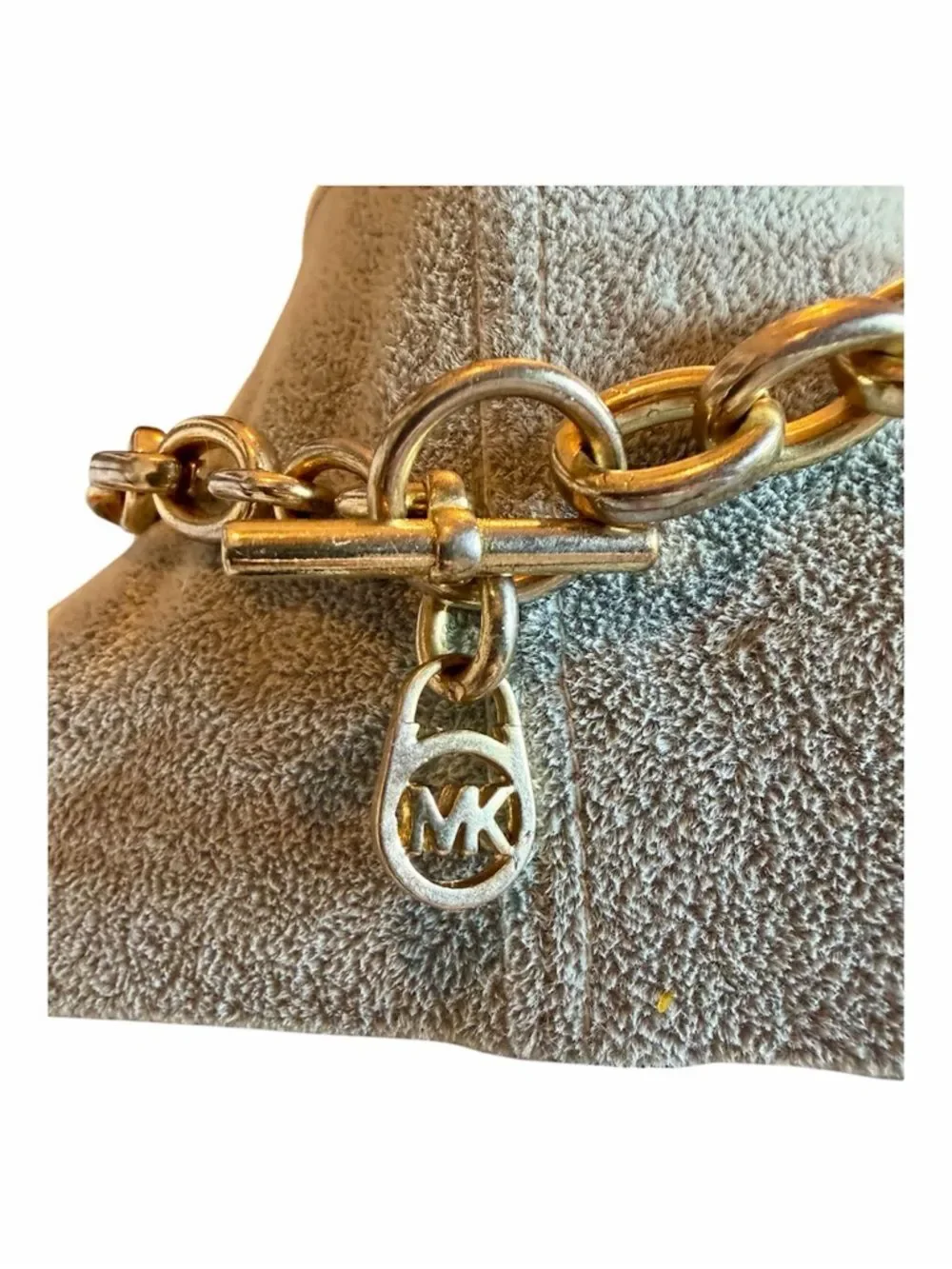 Michael Kors Gold-Tone Link Necklace with Logo Cutouts